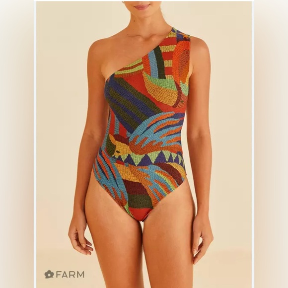 FARM RIO one shoulder bodysuit size L - Picture 1 of 13